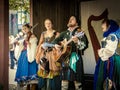 Kansas City USA Group of medieval singers in costume with instruments